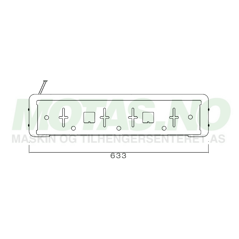 Skiltholder EU m/2x skiltlys LED