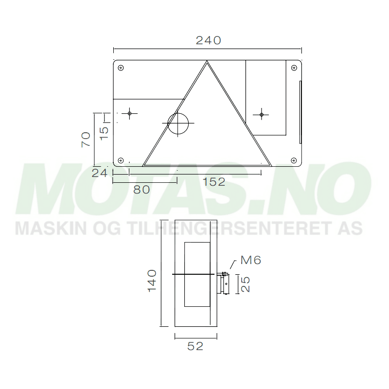Multipoint I 12V 5-pol Høyre m/rygg