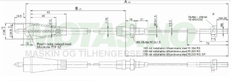 Bremsewire WAP 800/990