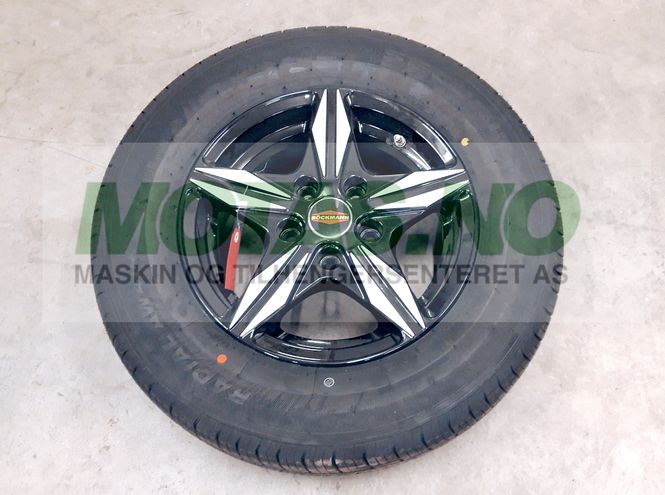 Hovedbilde Komplett hjul 195/70 R14 5L svart/sølv alu-felg ...