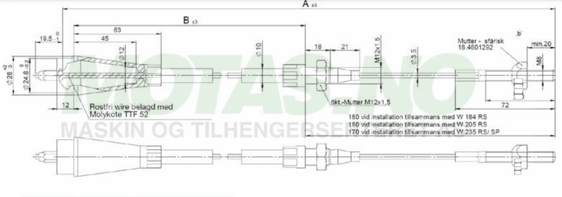 Bremsewire WAP 1200/1390
