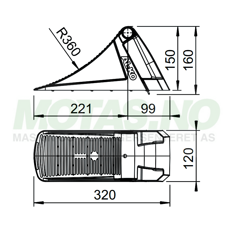 Hjulstopper AL-KO UK36 KL