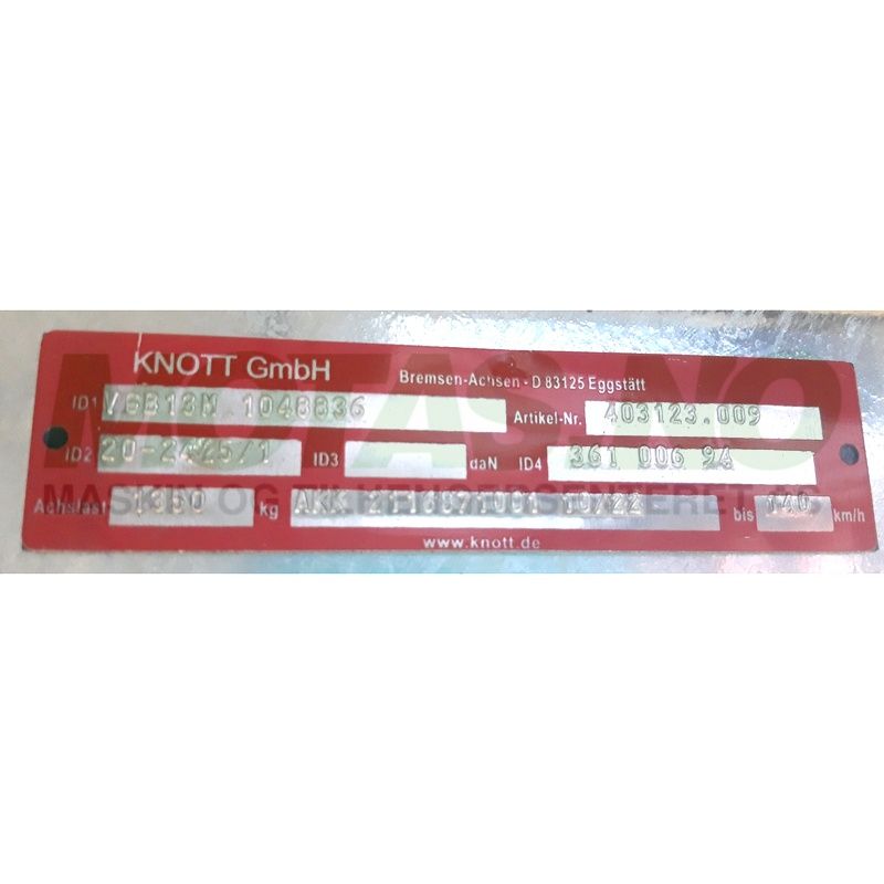 Aksling boggi Knott VGB13M