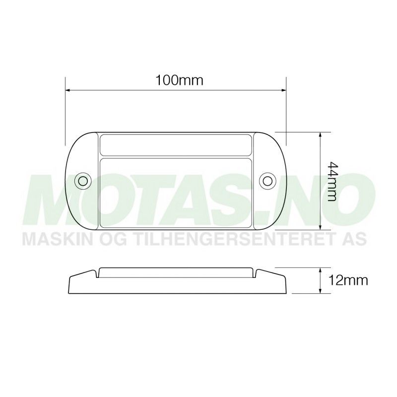 Sidemarkeringslys LED 12-24V 44AME Oransje